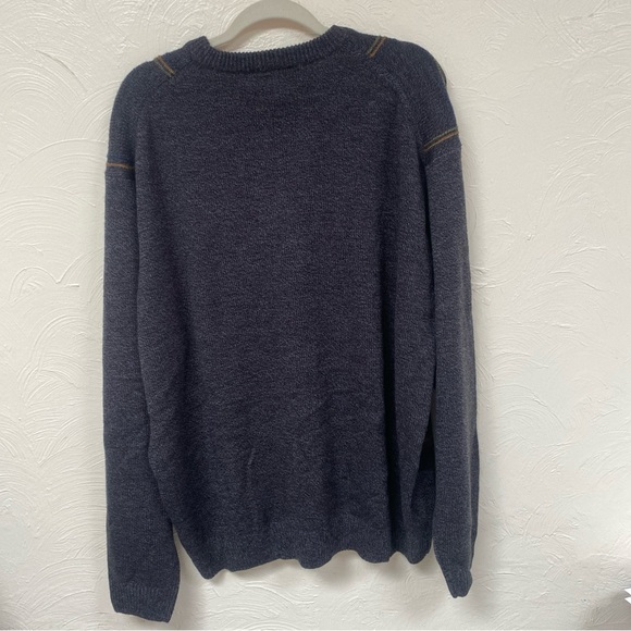 Taylor And Henry MEN'S 2X Large Sweater Charcoal Gray Long Sleeve Crew Neck NWT - Picture 2 of 3